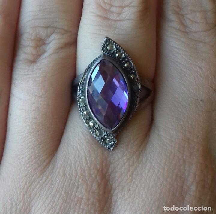 Joyeria: Anillo Plata de Ley, Marquesitas y Circonita - Foto 3
