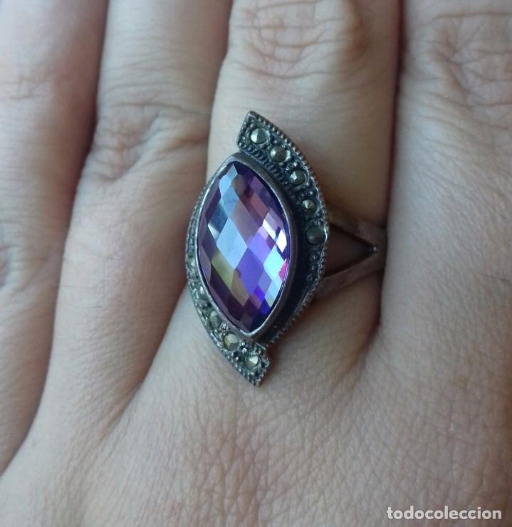 Joyeria: Anillo Plata de Ley, Marquesitas y Circonita - Foto 4