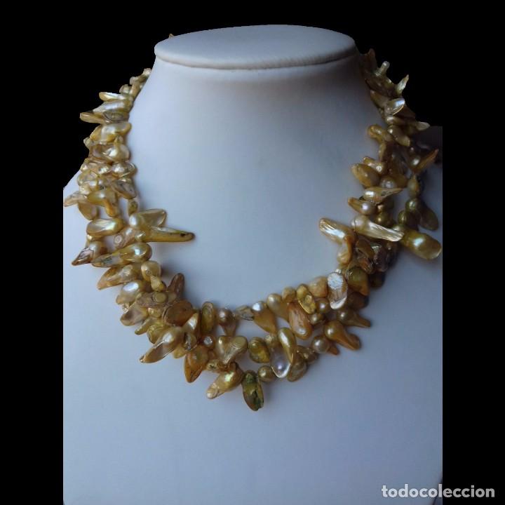 Joyeria: Gran collar de Perlas de Biwa - Foto 3