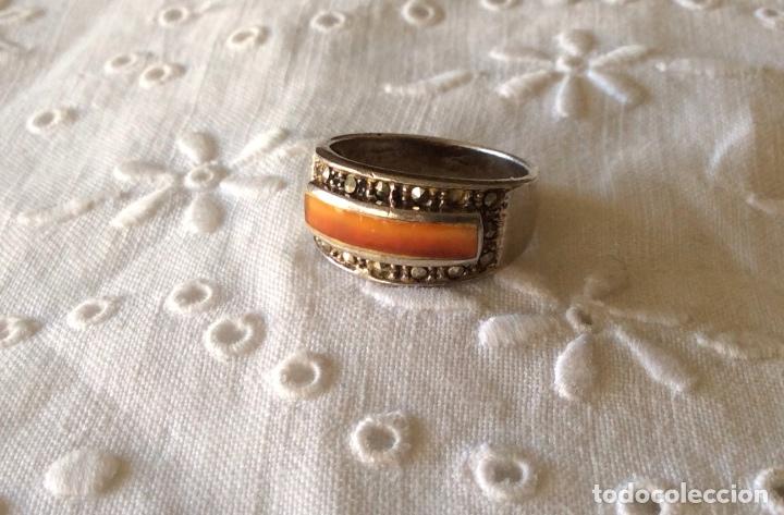 Joyeria: BONITO ANILLO EN PLATA DE LEY CON MARCASITAS - Foto 1