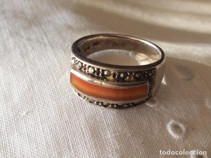 Joyeria: BONITO ANILLO EN PLATA DE LEY CON MARCASITAS - Foto 2