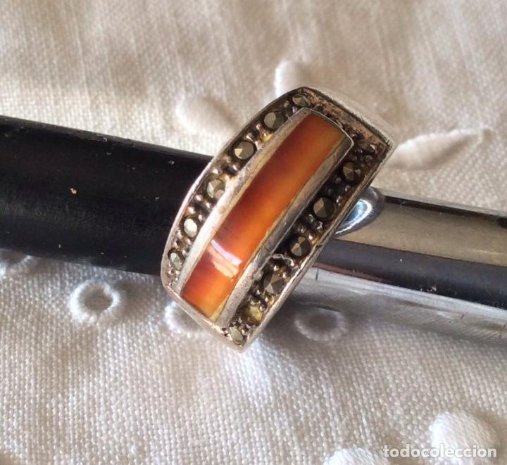 Joyeria: BONITO ANILLO EN PLATA DE LEY CON MARCASITAS - Foto 4