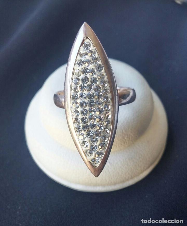 Joyeria: Anillo Plata de Ley y pavese de Cristal - Foto 1