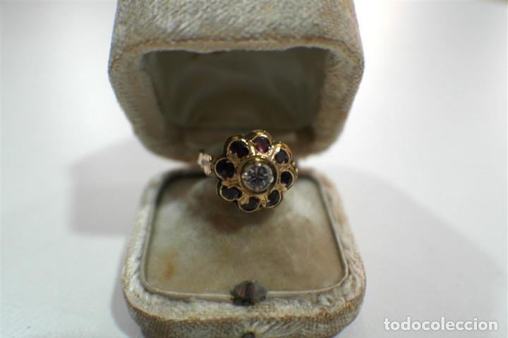 Joyeria: Antiguo anillo de oro y amatistas - Foto 3