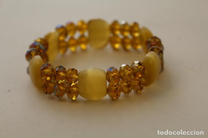 Joyeria: pulsera con quarzo cristal color ambar - Foto 1
