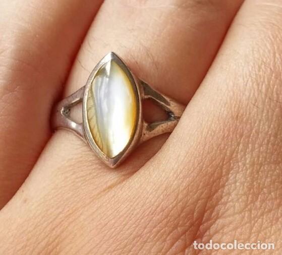 Joyeria: Anillo antiguo Plata de Ley y Madreperla - Foto 1