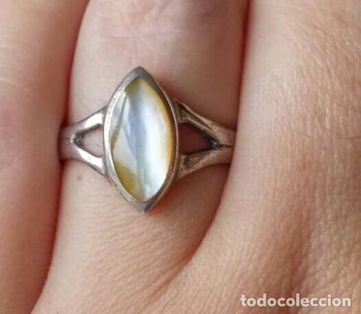 Joyeria: Anillo antiguo Plata de Ley y Madreperla - Foto 2
