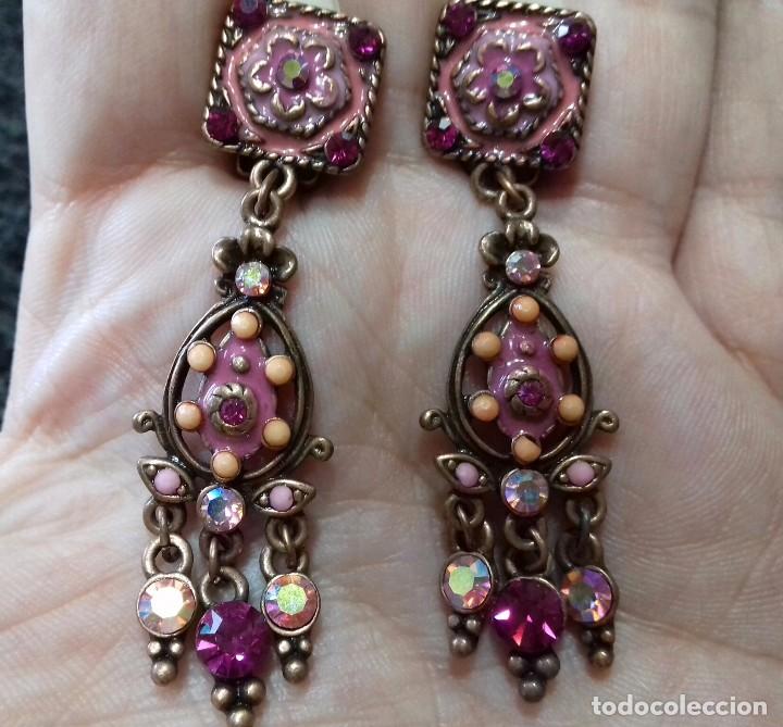 Joyeria: Pendientes Vintage Strass y Esmalte - Foto 1