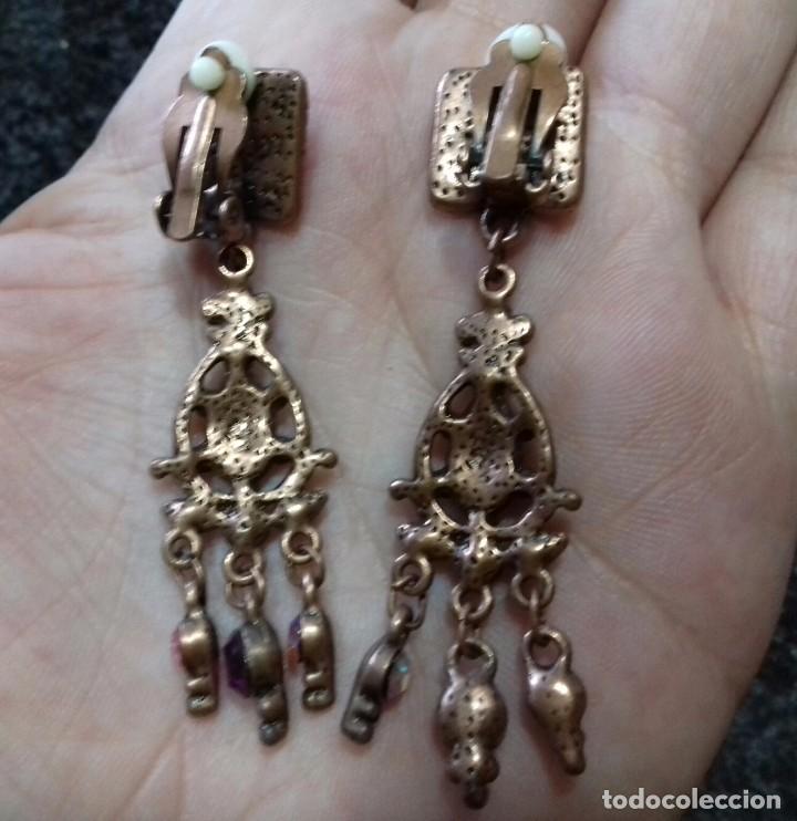 Joyeria: Pendientes Vintage Strass y Esmalte - Foto 3