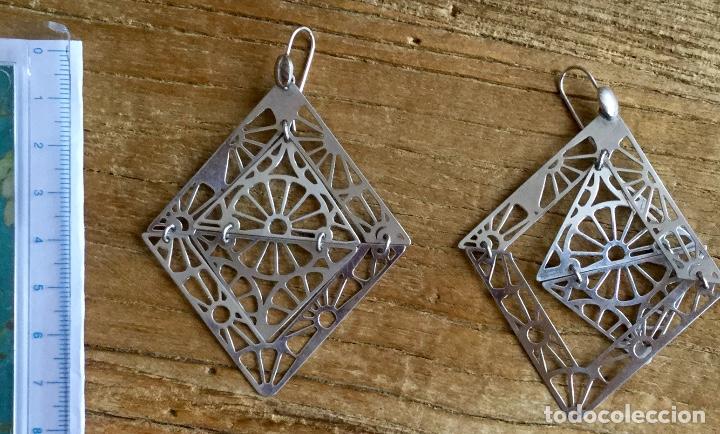 Joyeria: PENDIENTES DE DISE&Ntilde;O FORMA ROMBO ORNAMENTOS GEOM&Eacute;TRICOS - Foto 2
