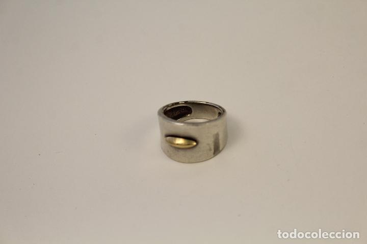 Joyeria: anillo en acero y oro 18k - Foto 2