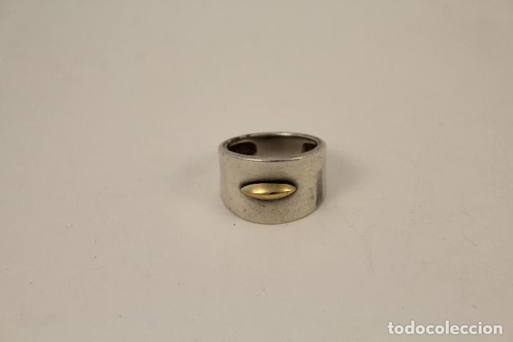 Joyeria: anillo en acero y oro 18k - Foto 4