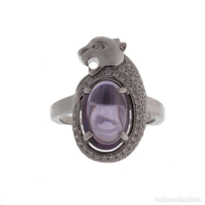 Joyeria: Anillo pantera plata. - Foto 1
