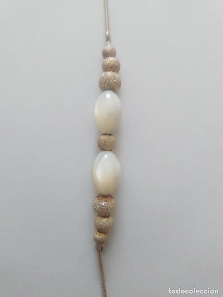 Joyeria: Pulsera de plata con cuentas de nacar - Foto 1