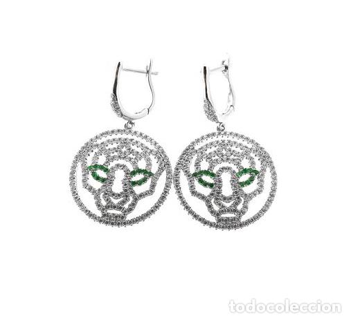 Joaillerie: Pendientes cara de pantera.