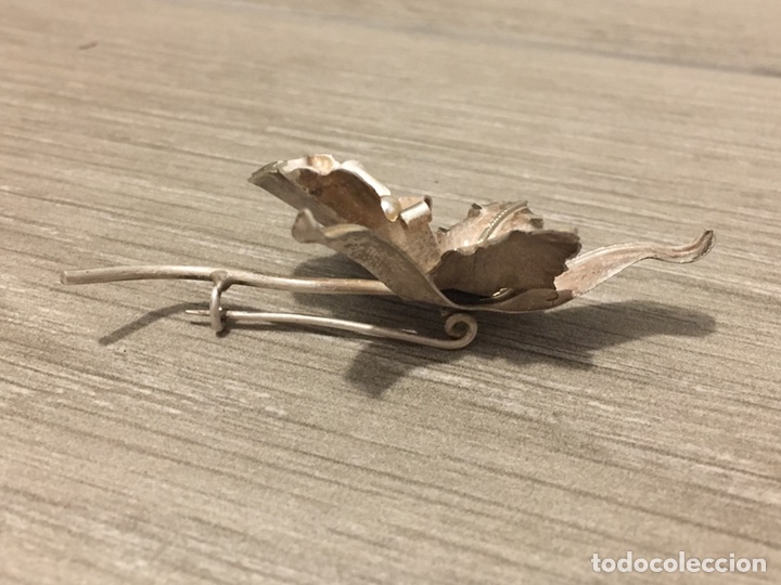 Joyeria: BROCHE DE PLATA Y UNA PERLA EN EL CENTRO 6 X 3,5 CM - Foto 5