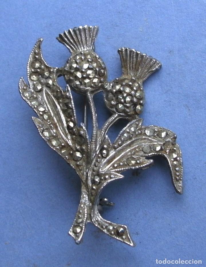 Joyeria: broche con marcasitas - flor - 4x3cm aprox - Foto 1
