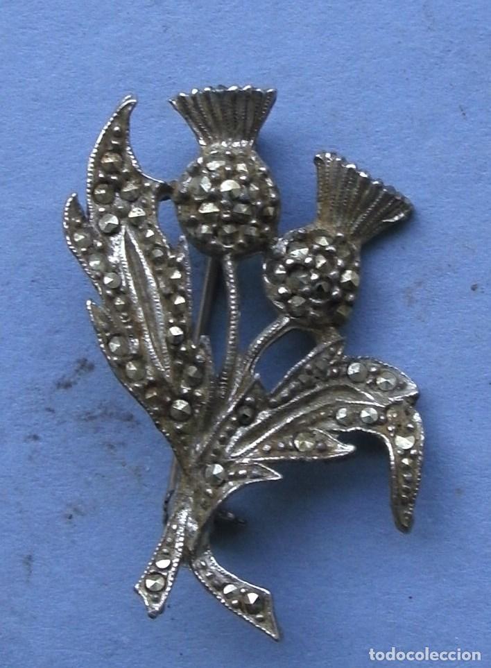 Joyeria: broche con marcasitas - flor - 4x3cm aprox - Foto 3