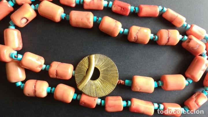 Joyeria: Collar coral y turquesa. - Foto 2