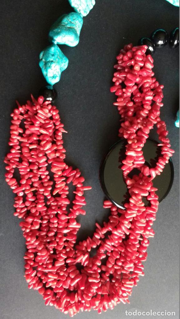 Joyeria: Collar turquesa, &oacute;nix y coral. - Foto 2