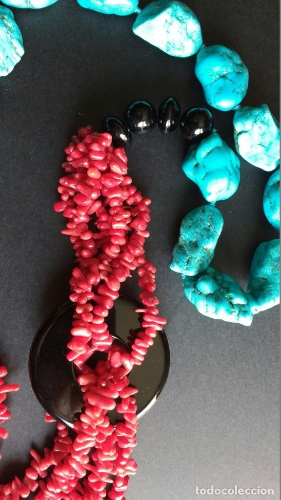 Joyeria: Collar turquesa, &oacute;nix y coral. - Foto 3