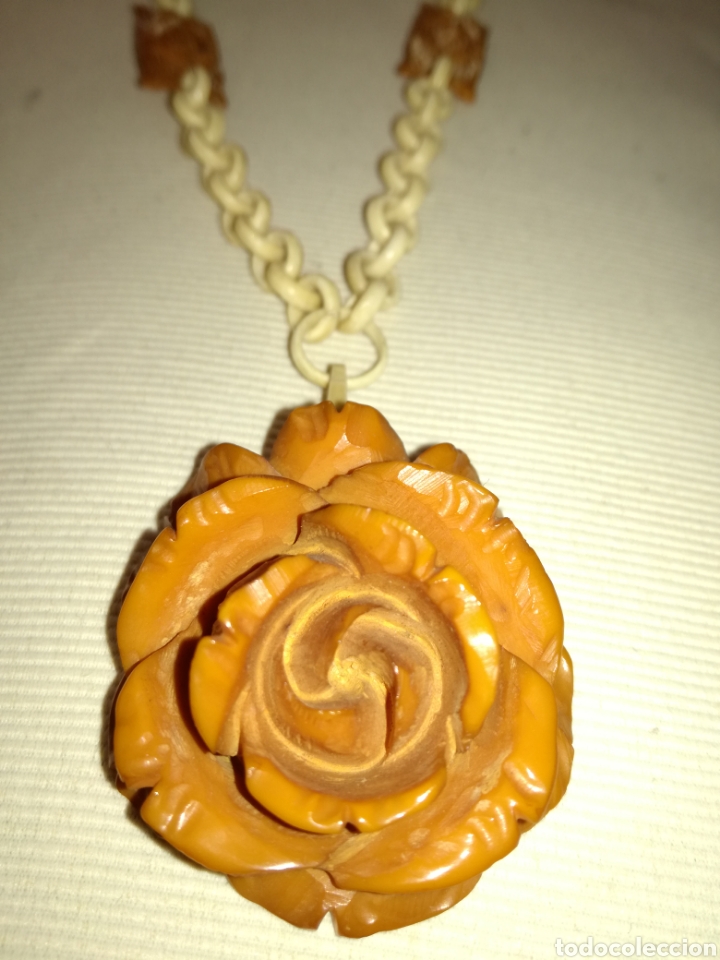 Joyeria: Antiguo Collar Flor de Carey. - Foto 1