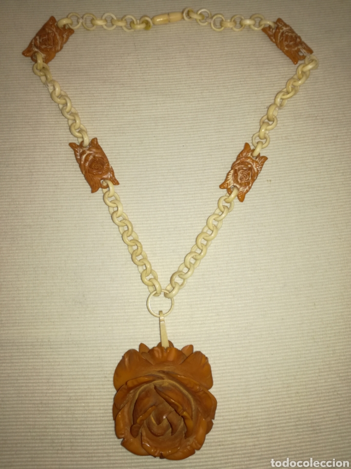 Joyeria: Antiguo Collar Flor de Carey. - Foto 4