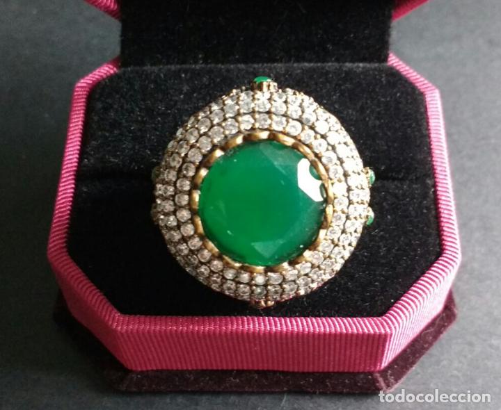 Joyeria: Anillo plata esmeralda sint&eacute;tica. - Foto 1