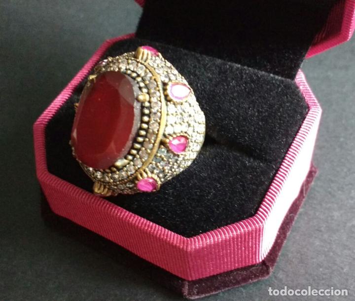 Joyeria: Anillo plata con rub&iacute; sint&eacute;tico. - Foto 2