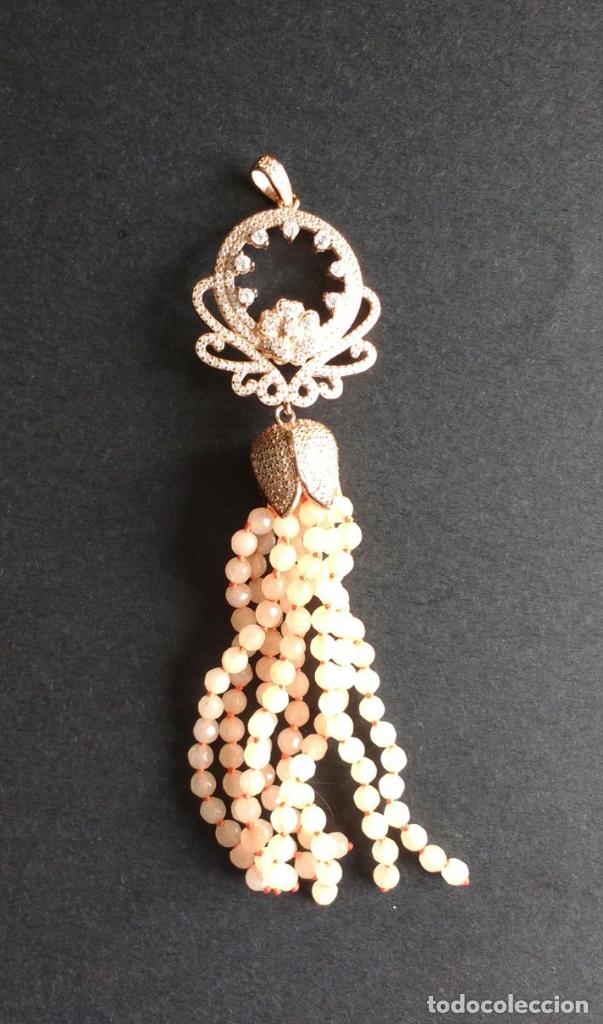 Joyeria: Borla de plata con jade. - Foto 2