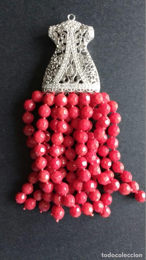 Joyeria: Borla de coral en plata. - Foto 1