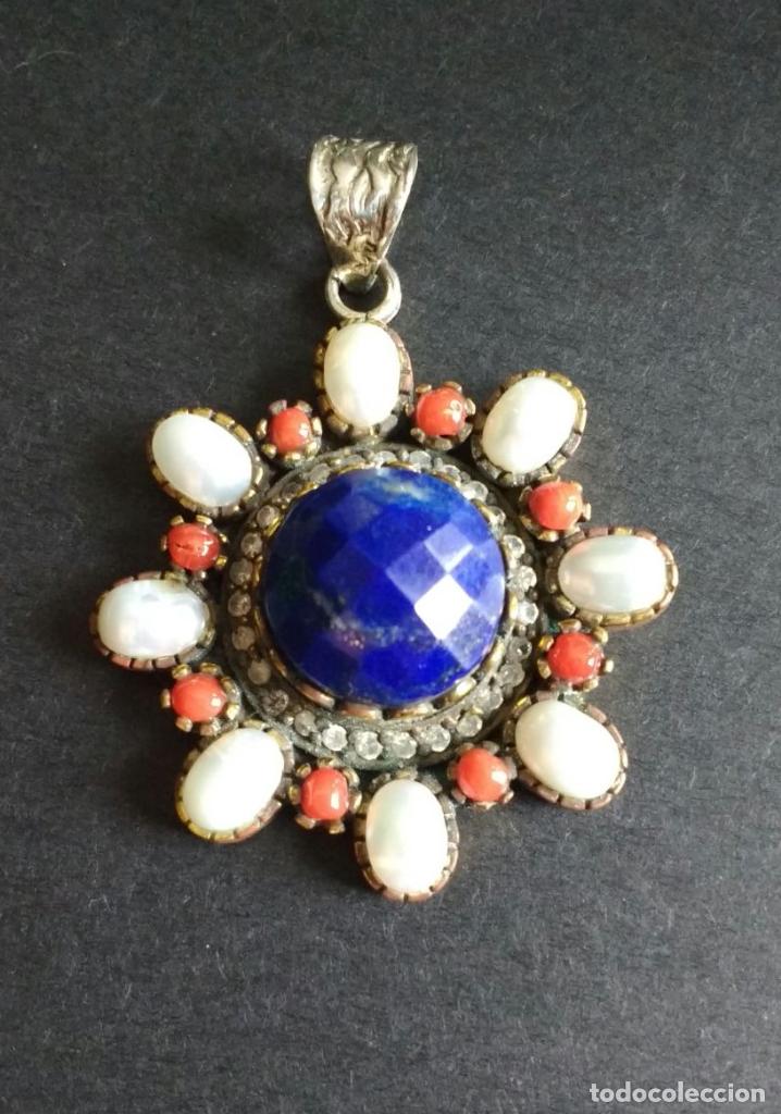 Joyeria: Colgante de plata 925 con lapisl&aacute;zuli. - Foto 1
