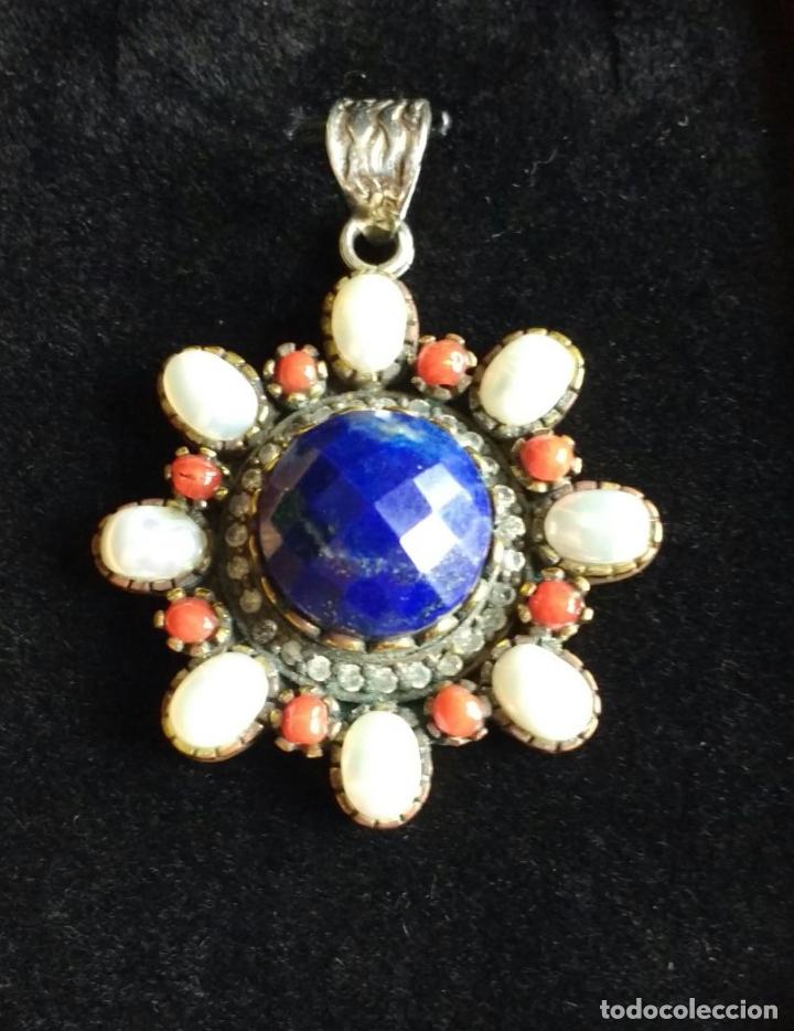 Joyeria: Colgante de plata 925 con lapisl&aacute;zuli. - Foto 2
