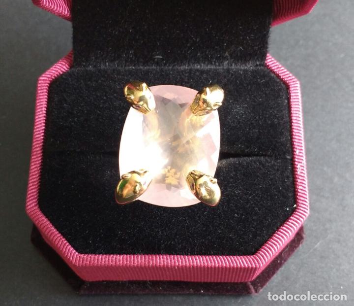 Joyeria: Anillo plata cuarzo rosa natural. - Foto 3