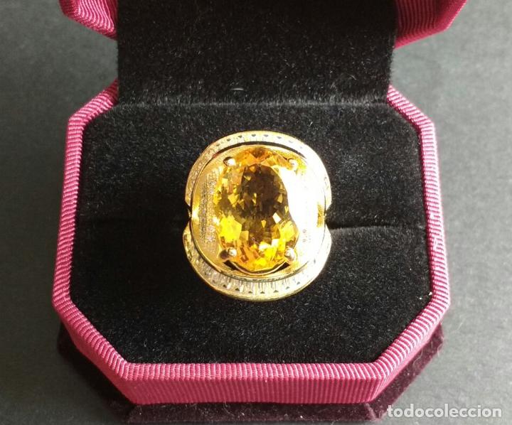 Joyeria: Anillo plata con citrino natural. - Foto 2