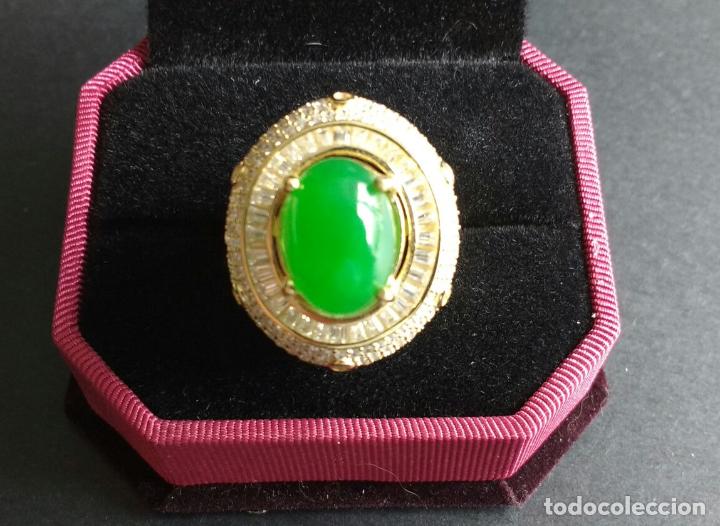 Joyeria: Anillo plata con cabuj&oacute;n de jade natural. - Foto 3