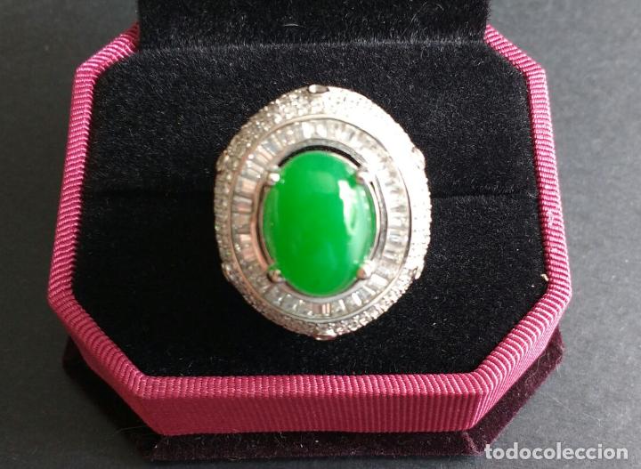 Joyeria: Anillo plata con jade natural. - Foto 2