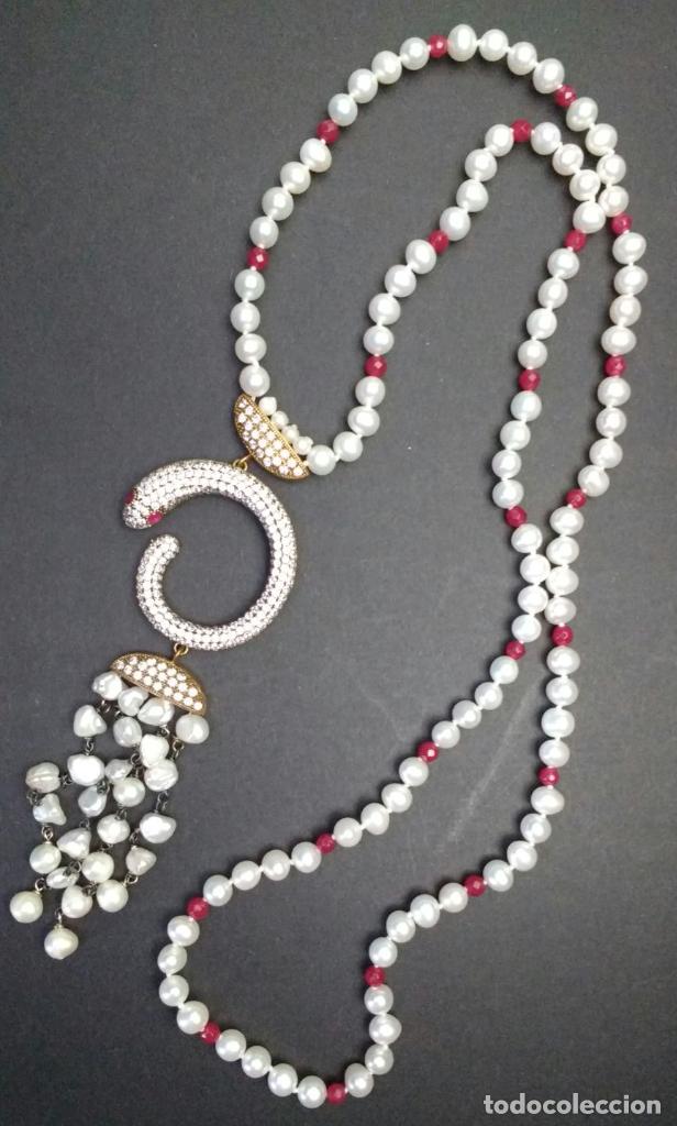 Joyeria: Collar perla con serpiente. - Foto 1