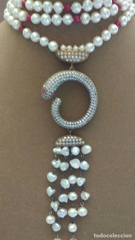 Joyeria: Collar perla con serpiente. - Foto 4