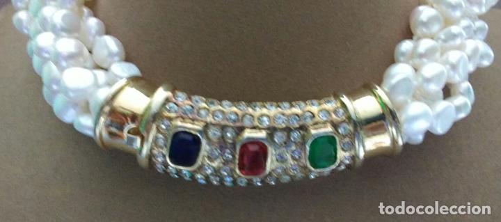 Joyeria: Collar varias tiras de perla cierre de bisuter&igrave;a. - Foto 4