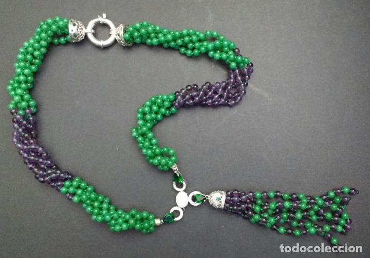 Joyeria: Collar jadeita y amatista. - Foto 1