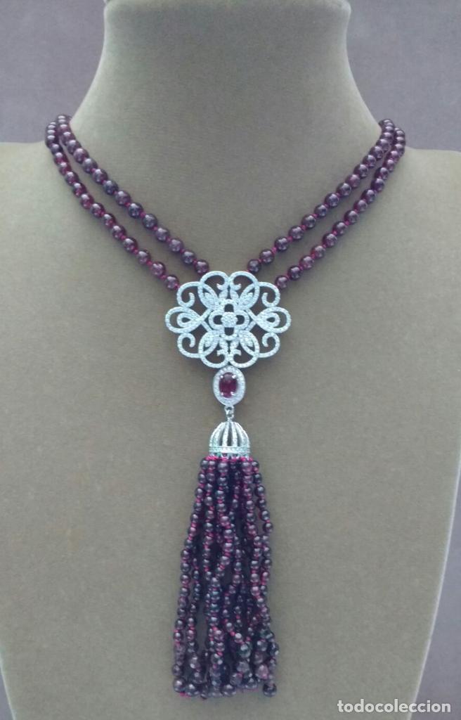 Joyeria: Collar largo de granate. - Foto 1