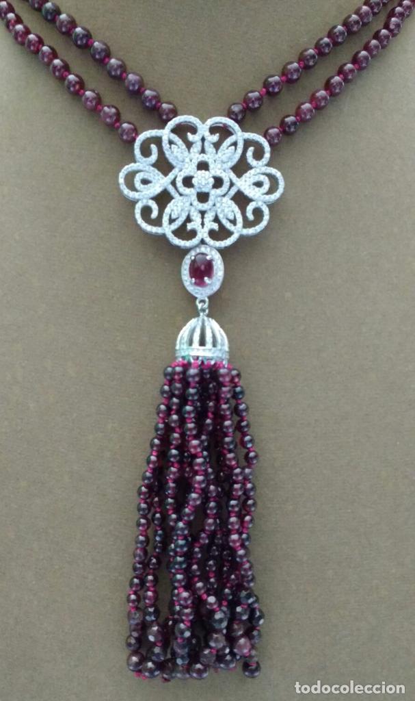 Joyeria: Collar largo de granate. - Foto 3