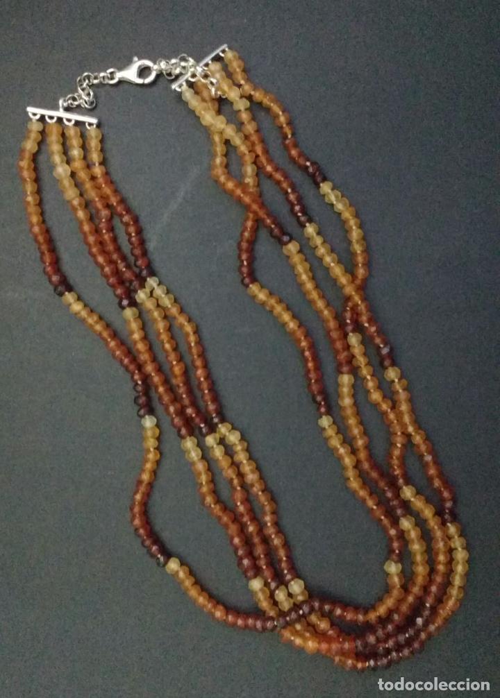 Joyeria: Collar hesonita color marr&oacute;n. - Foto 1