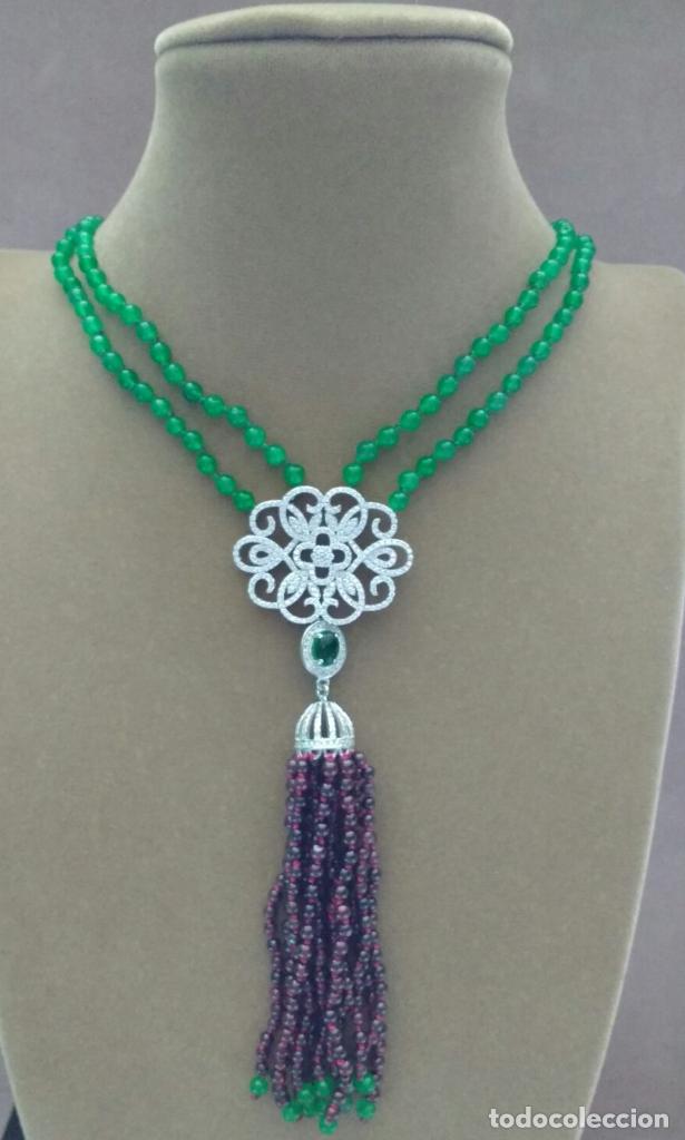 Joyeria: Collar jadeita y granate. - Foto 1
