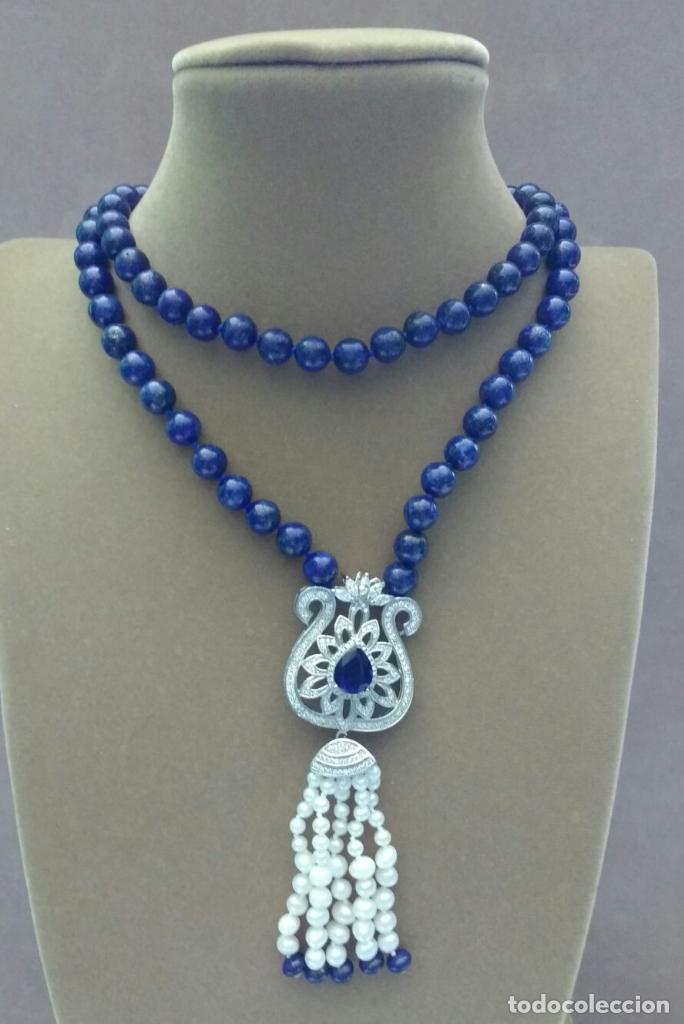 Joyeria: Collar lapisl&aacute;zuli y perla. - Foto 1