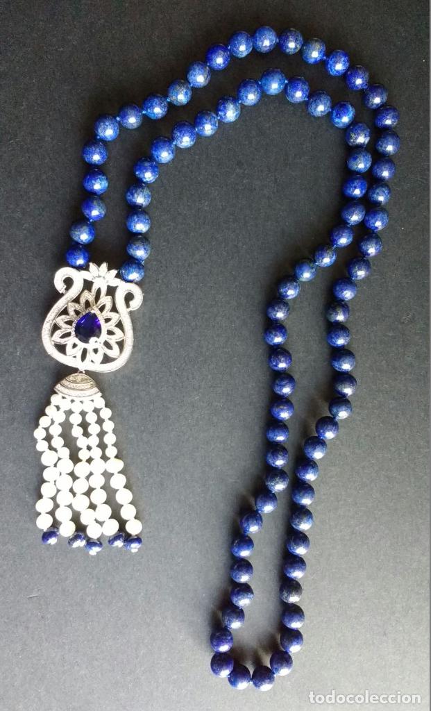 Joyeria: Collar lapisl&aacute;zuli y perla. - Foto 2