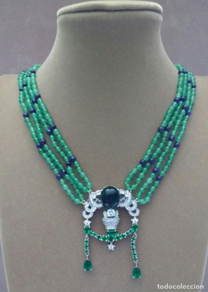 Joyeria: Collar aventurina verde y lapisl&aacute;zuli. - Foto 1