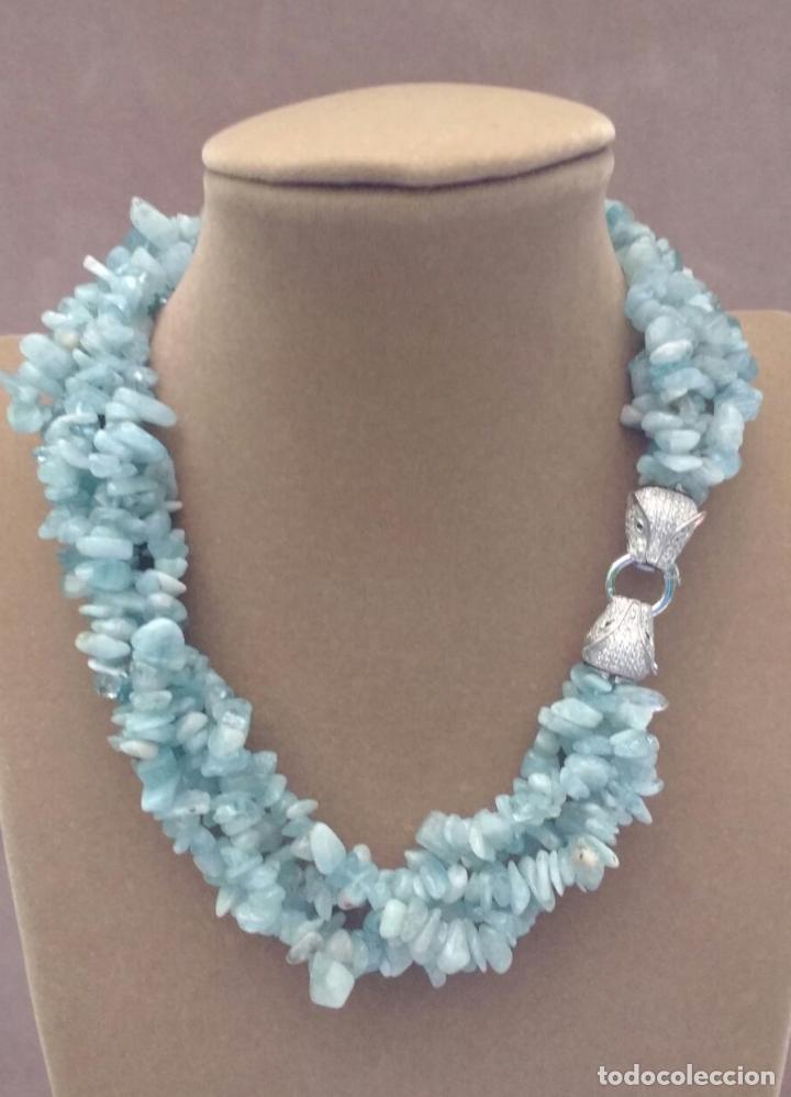 Joyeria: Collar chips de aguamarina. - Foto 1