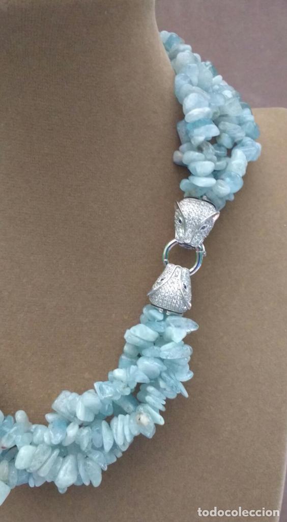 Joyeria: Collar chips de aguamarina. - Foto 2